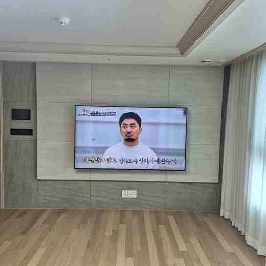 브라켓 변경 무타공 벽걸이TV 설치