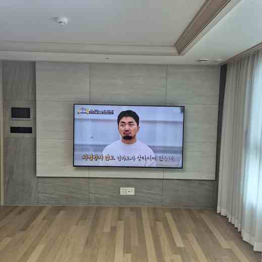 벽걸이TV 브라켓 변경 최종 위치 확인