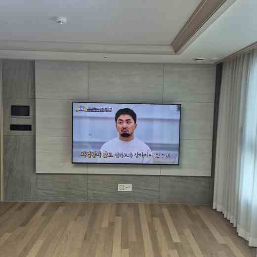 브라켓 변경 무타공 벽걸이TV 설치