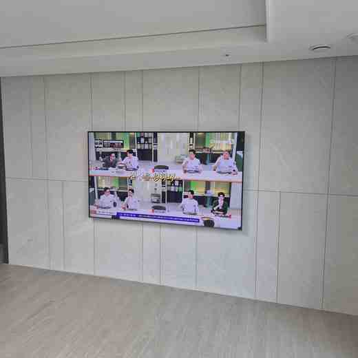 벽걸이TV 대형 TV 교체 최종 위치 확인
