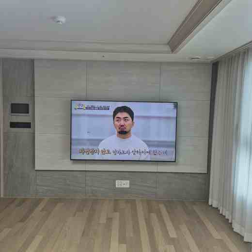 벽걸이TV 리모델링 후 재배치 최종 위치 확인